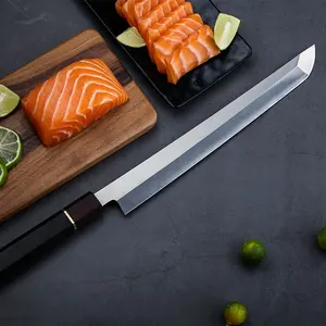 En çok satan ürünler japon 10.5 inç sashimi suşi mutfak bıçağı abanoz + boynuz kolu