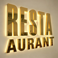 Papan Nama Logo 3D Custom dengan Lampu LED, Huruf Saluran LED, Papan Nama Bisnis Bercahaya, Papan Nama Toko Berlampu, Signage LED Custom