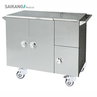 Chariot de thérapie en acier inoxydable SAIKANG SKH012, équipement pour usage hospitalier, certifié EN60601/CE/ISO, instrument de classe I
