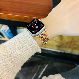 Bracelet en métal pour <span class=keywords><strong>Apple</strong></span> <span class=keywords><strong>Watch</strong></span> Series 9 8 7 6 5 <span class=keywords><strong>4</strong></span> Se 40mm 41mm 44mm 45mm, bracelet pour femme pour Iwatch Ultra 2 49mm 38 42mm - Product Image 3