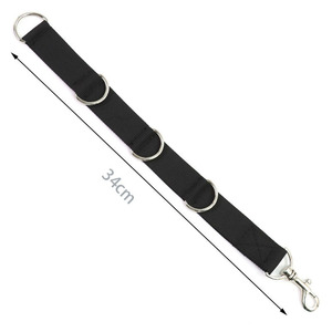 Sangles de toilettage pour chien en tissu non tissé noir, harnais et laisse pour le bain et les soins des animaux - Product Image 5