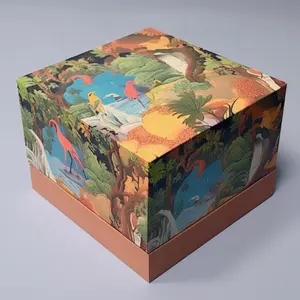 Foldable craft 15 x 15 colour paper box shipping custom packaging