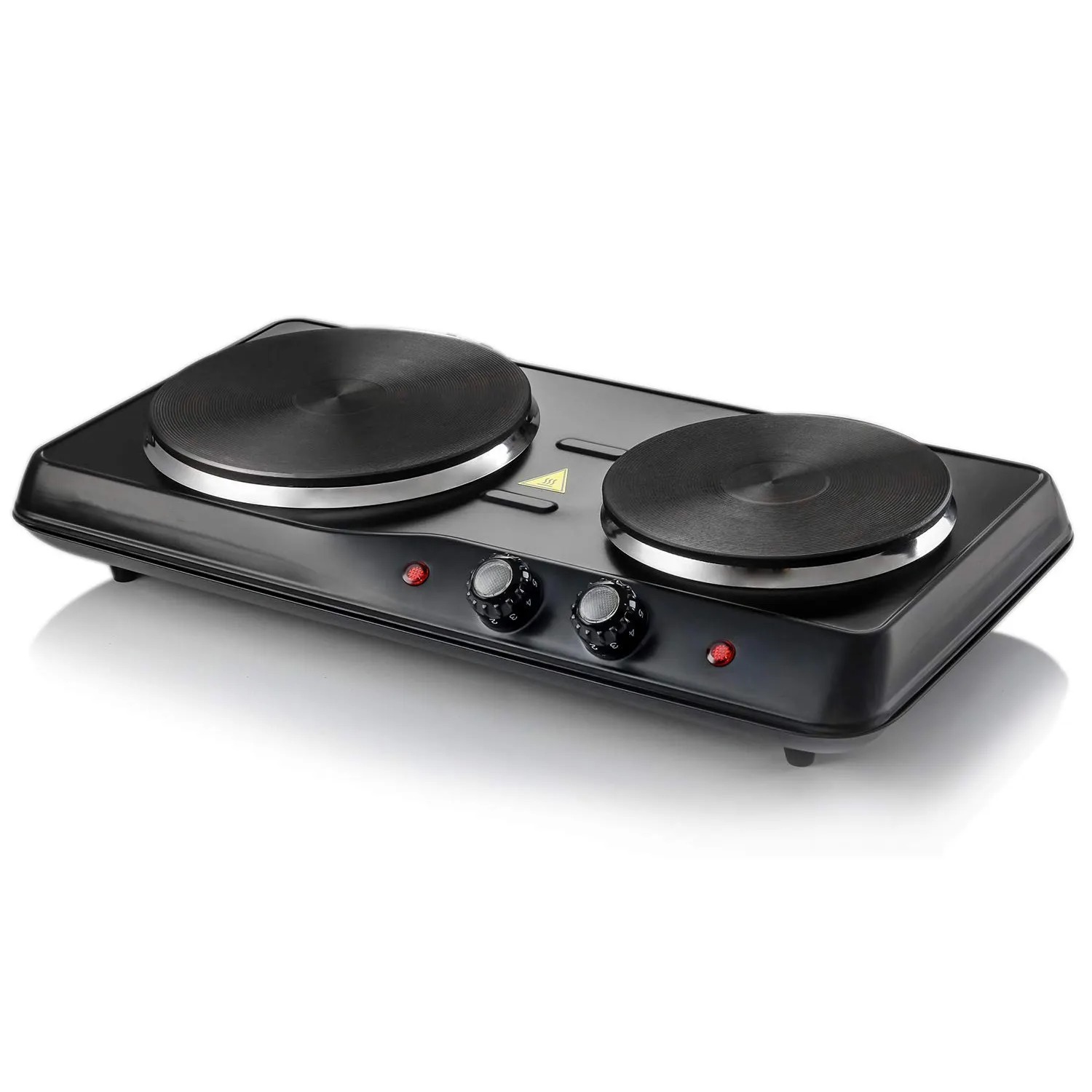 Adjustable portable metal plates double electric stove 2 hot plates for cooking 2500W cooktop small kitchen appliance