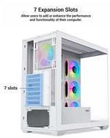Boîtier PC Gaming SAMA SV01 Moyenne Tour ATX Blanc avec Ventilateurs