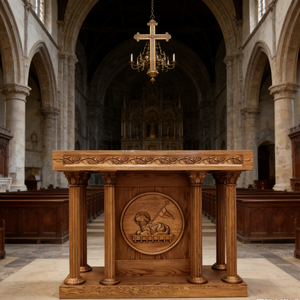 Mesa de Altar de Madera Cristiana, Material Sostenible para Iglesia, Teatro, <span class=keywords><strong>Seminario</strong></span> y Escuelas Teológicas - Product Image 1