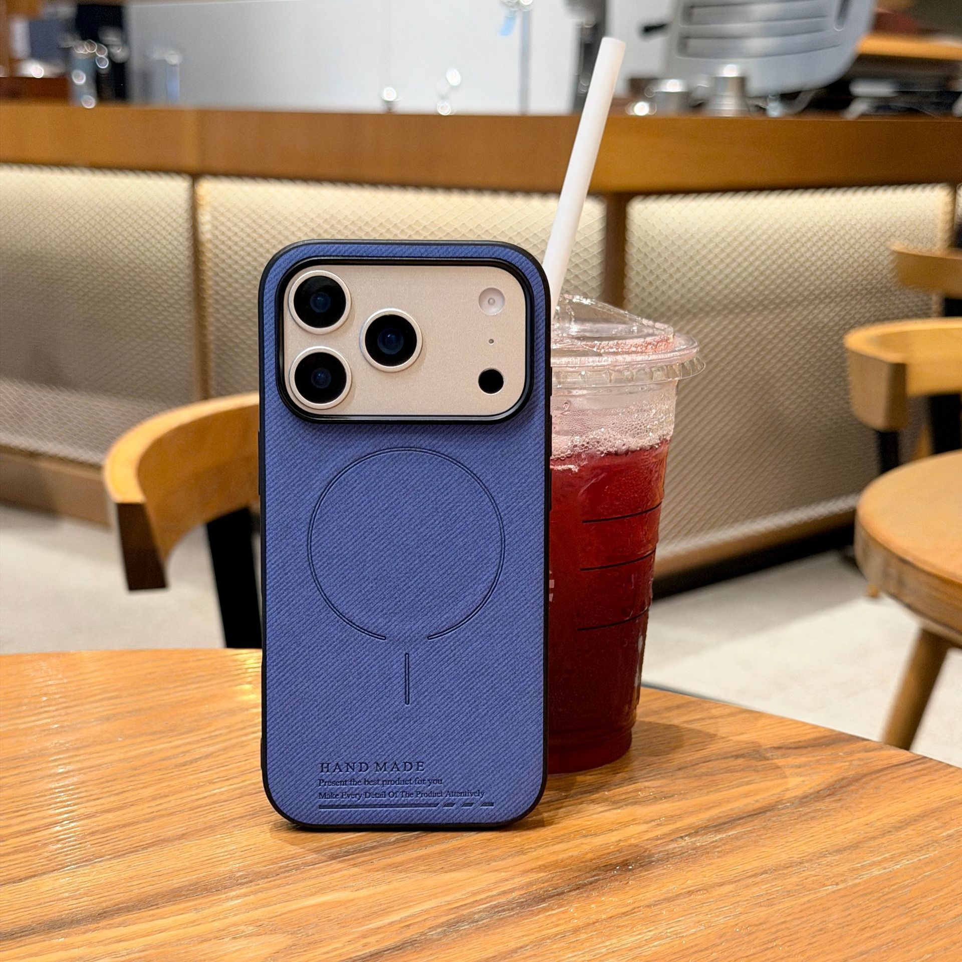 Blue with fine textured band