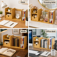 Organisateur de courrier rectangulaire en bambou naturel personnalisé à 3 sections, boîte de rangement pour documents, porte-fichiers sur pied pour bureau de chambre