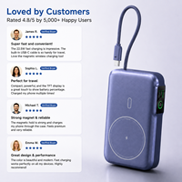 Support d'écran TFT portable, batterie externe sans fil magnétique 10000 mAh, chargeur rapide PD 35W, vente en gros usine