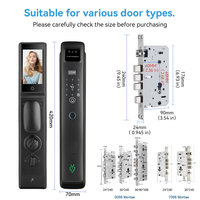 Serrure de porte numérique à reconnaissance faciale 3D automatique S958max avec appel vidéo actif Tuya et contrôle d'accès – Prix usine