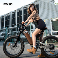 Vélo électrique tout-terrain à gros pneus 750W avec batterie lithium amovible 7 vitesses, en stock entrepôt US