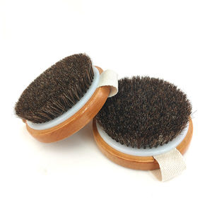 Cepillo de limpieza para la espalda Vbatty con mango de bambú ecológico y cerdas de crin de <span class=keywords><strong>caballo</strong></span> para <span class=keywords><strong>baño</strong></span> y ducha - Product Image 4