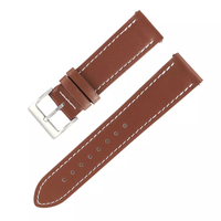 Bracelets de montre en cuir pleine fleur personnalisés en gros pour Huawei/Samsung, à dégagement rapide, ultra-fins, 18/20/22/24 mm