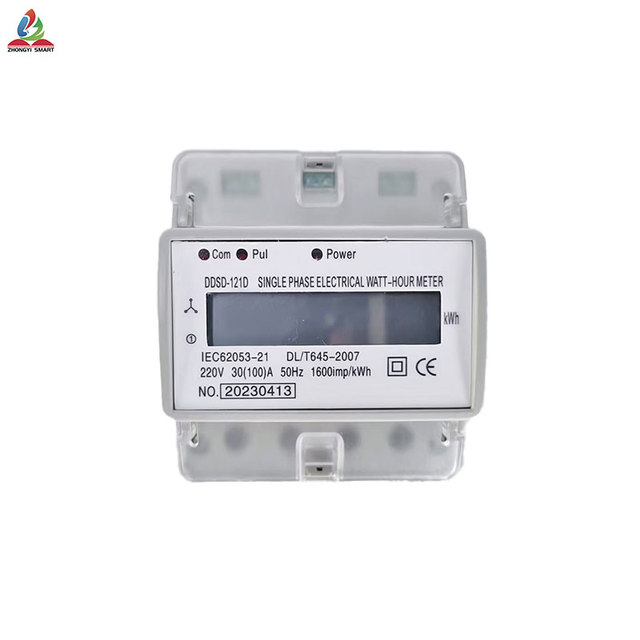 High-Accuracy Smart Single Phase Din Rail Energy Meter for Industrial Applications Digital Only Display kwh Energy Meter