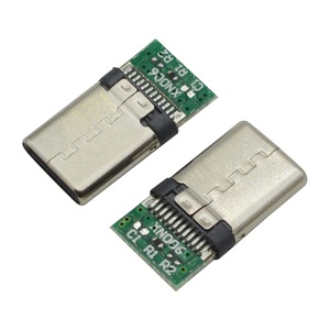 タイプC 24ピン オス コネクタ、PCB基板用2パッドはんだ付け端子、USBコネクタ - Product Image 3