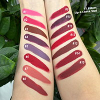 Nouveau design, crème à lèvres vegan, logo personnalisé, fini velours mat, 2 en 1, longue tenue, crème pour les lèvres et les joues, maquillage pour les lèvres, rouge à lèvres en crème