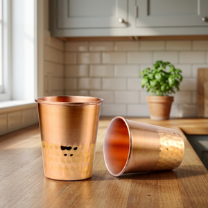 Gobelet en cuivre couleur unie, design minimaliste, réutilisable, cadeau de fête pour adultes, paroi simple - Product Image 6