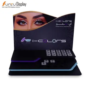 2023 High Quality Wholesale Custom Color Acrylic Cosmetic Makeup Eye Contact Lenses Display Stand