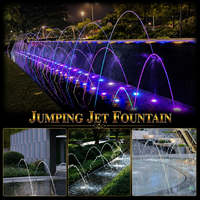 Fuente Interactiva con Sensor y Luces RGB/Láser, Resistente al Agua IP68, Juego de Agua con Ondas Personalizadas para Niños en Parques Públicos