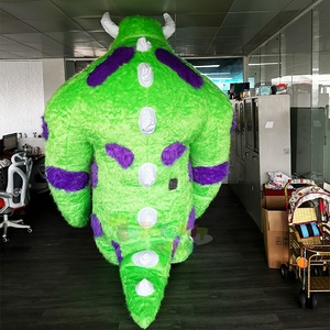 Popular inflable verde Pelo Largo monstruo <span class=keywords><strong>Sullivan</strong></span> mascota conjunto adulto dibujos animados Animal fiesta evento disfraz hecho a mano logotipo personalizado - Product Image 3
