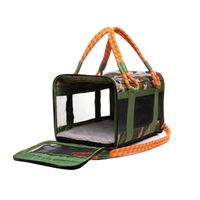 Sac de transport pour animaux de compagnie en tissu Oxford respirant, conforme aux normes des compagnies aériennes, avec laisse incluse, adapté aux animaux jusqu'à 15 livres, sac de transport de luxe pour animaux de compagnie OEM