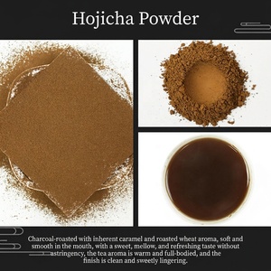 Poudre de thé vert japonais torréfié en gros pour usine, poudre de Hojicha riche en arôme torréfié pour le thé au lait, les desserts et la pâtisserie - Product Image 6