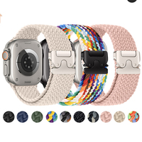 Bracelet Solo Loop Tressé pour Apple Watch Band 46mm 44mm 45mm 42mm 40mm 41mm Ultra 2 49mm Correa Iwatch Series 10 9 8 7 6 SE 5 4