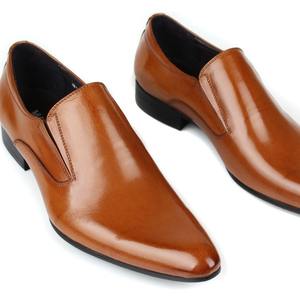 Men's High Quality Loafers Flat <b>Shoes</b> Professional Designer-Made Formal Casual Mocasin Height Increasing Cow Leather Upper - Product Image 3