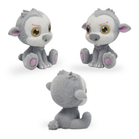 Figurines d'action populaires 3D multi-promotionnelles en forme d'éléphant et de chat, en peluche, de dessin animé, animaux naturels, poupées de collection en PVC, jouets anti-stress