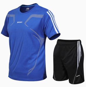 Người Đàn Ông Của Mùa Hè Giản Dị Thể Thao Thể Dục Quần Short Nhanh Chóng Làm Khô Thoáng Khí Dệt Kim Thiết Lập Với In Mô Hình Câu Lạc Bộ Jersey - Product Image 4