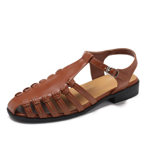 Sandali <span class=keywords><strong>Estivi</strong></span> da Donna con Tacco Basso 3cm, Intrecciati e Traforati, <span class=keywords><strong>Neri</strong></span>, Comodi Stile Romano per Spiaggia - Product Image 2