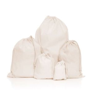 Sac à cordon en toile et coton à double ficelle personnalisé Emballage personnalisé avec taille et couleur personnalisées - Product Image 5