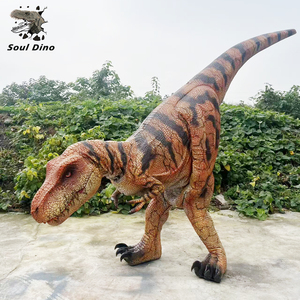 Dinosaure Velociraptor réaliste sur mesure, grandeur nature, fait main, en acier/métal, pour aventure publique intérieure/extérieure - Product Image 3