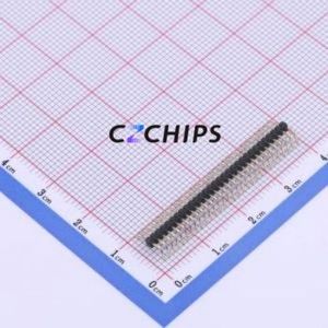 X1311WR-30J-C26D40 Pin Header Bent Lead Through Hole,P=1.27mm Connector 1x30P 1.27mm 1.27mm Pin Header - Product Image 2