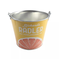 Seau à glace en fer galvanisé Hua Peng pour fêtes en extérieur, 5L, qualité supérieure, moderne, personnalisé, en promotion