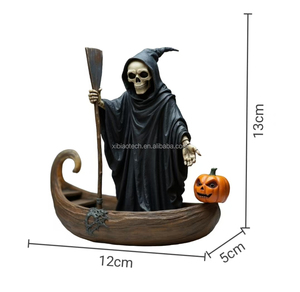 Nuevas Estatuas Realistas de Halloween de Esqueletos <span class=keywords><strong>Fantasma</strong></span> en <span class=keywords><strong>Barco</strong></span> de Calabaza, Decoraciones de Resina Creativas, Artesanías de Resina Personalizadas al por Mayor - Product Image 6