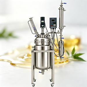 Réacteur de mélange de chauffage à la vapeur de bonne qualité récipient de réacteur à vapeur en acier inoxydable 50L mélangeur d'agitateur industriel - Product Image 1