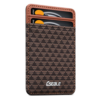 Dompet Kartu Magnetik Ponsel Ringan, Tempat Penyimpanan Kartu Geser, Tas Kulit Imitasi Mewah