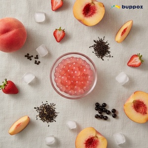 Té de burbujas enlatado con jugo de durazno y fresa - Product Image 6