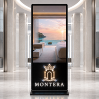Kiosco de Señalización Digital de 55 Pulgadas, Pantalla Táctil Interactiva con Android 4K LCD para Publicidad en Interiores, Ideal para Centros Comerciales y Hoteles