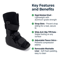 Botte de marche courte certifiée CE ISO pour traumatismes des tissus mous, entorses de grade 2 et 3, stabilisation des fractures, rééducation post-chirurgicale, ODM OEM