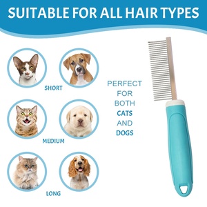 Peine Profesional para Eliminar el Pelo de Mascotas, Cepillo Desenredante de Acero Inoxidable para Perros y Gatos - Product Image 4
