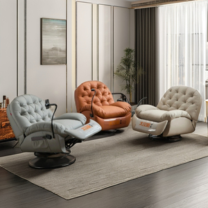 Poltrona Reclinabile Moderna ed Ecologica in <span class=keywords><strong>Ecopelle</strong></span>, Comoda e Morbida, Nuovo Design di Divano Relax per Sala da Pranzo e Bar in Pelle Sintetica - Product Image 4