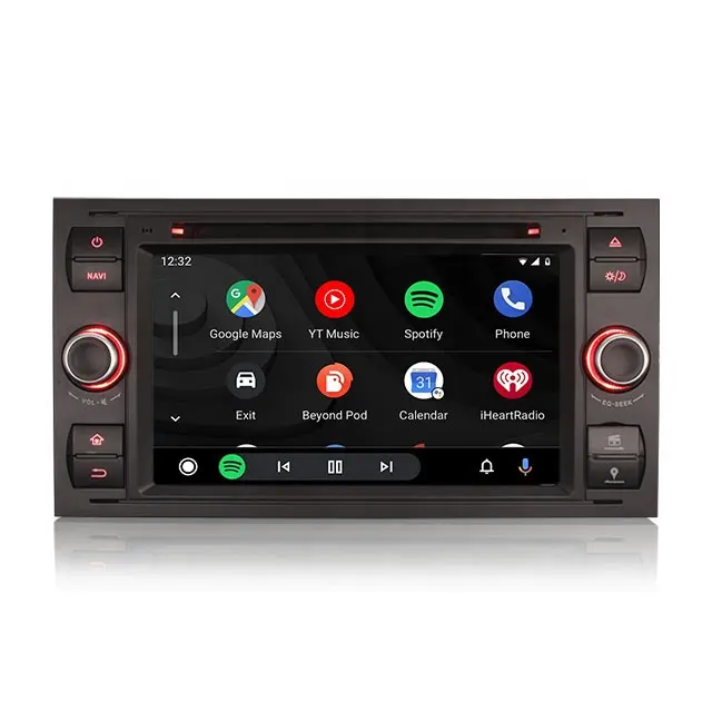 Erisin ES8566FB 7 Inch Màu Đen Carplay Android Auto DSP 4G GPS Android 12 Đầu DVD Cho Xe Hơi Ford