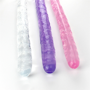 Scatola personalizzata gratuita-Super lungo realistico cinturino del pene su dildo con ventosa tazza di gelatina morbida per lesbiche G Spot Sex Toy - Product Image 6