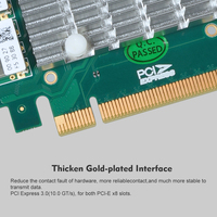 Adopter en usine Intel X710-Bm2 carte d'interface adaptateur réseau 2 X SFP + 10gbps double Port Pcie3.0 X8 Pcie Riser Card