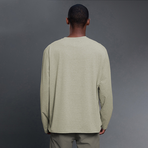 T-shirt à manches longues pour <span class=keywords><strong>homme</strong></span>, col rond, couleur unie, personnalisé, fin, respirant, coupe ample, décontracté, sous-vêtement de sport, vêtements pour <span class=keywords><strong>homme</strong></span> - Product Image 3