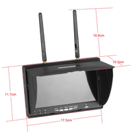 Moniteur FPV 7 pouces LT5802S à succès – 5.8G 40CH, résolution 800x480, interface VGA/D1/HD, batterie intégrée, type IPS pour multicoptères
