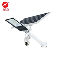 Réverbère solaire de jardin intégré par LED de 100W 300W imperméable extérieur avec la caméra de sécurité 4G de télévision en circuit fermé