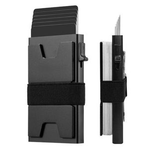 स्लिम कैथोलिक एल्यूमीनियम क्रेडिट कार्ड धारक विस्तार बैकप्लेट राफिड कम धातु कैश स्ट्रैप सरल स्ट्रैप - Product Image 2