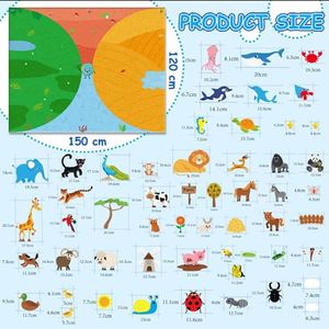 Kit de jeu éducatif précoce DIY pour enfants sur le thème des animaux de la ferme, avec tableau d'activités et livre en feutre 3D - Product Image 3